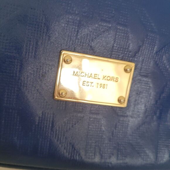 Michael Kors 8x10inch Ipad Tablet Case Sleeve Padded Bag Blue Cover Zip Logo - Picture 3 of 8